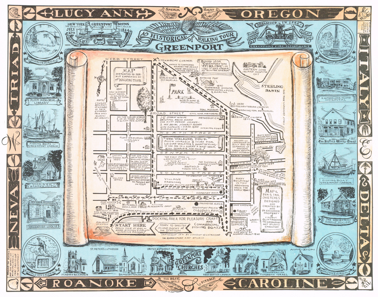 1971 Historical Walking Tour map 1